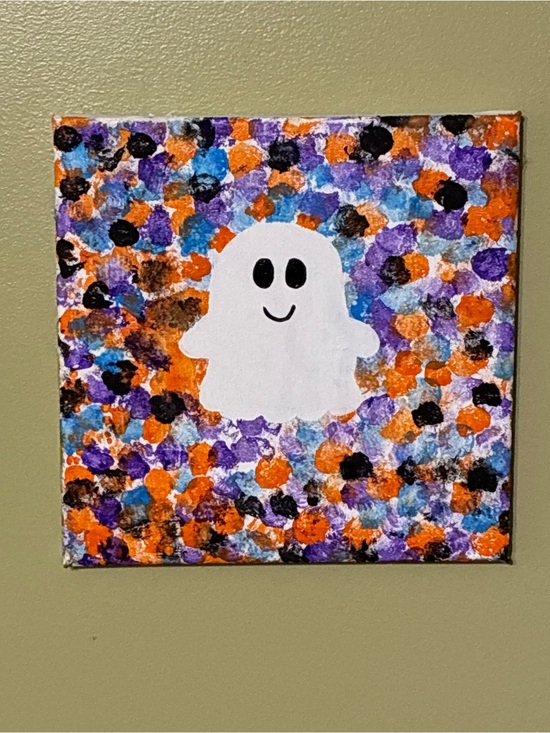 Hand Crafted Other - Ghost Splatter Acrylic Painting
